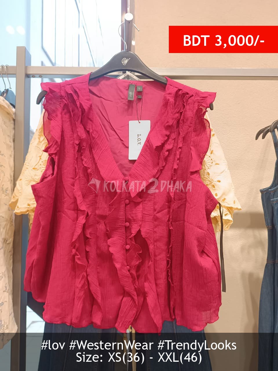 LOV Megenta Blouse
