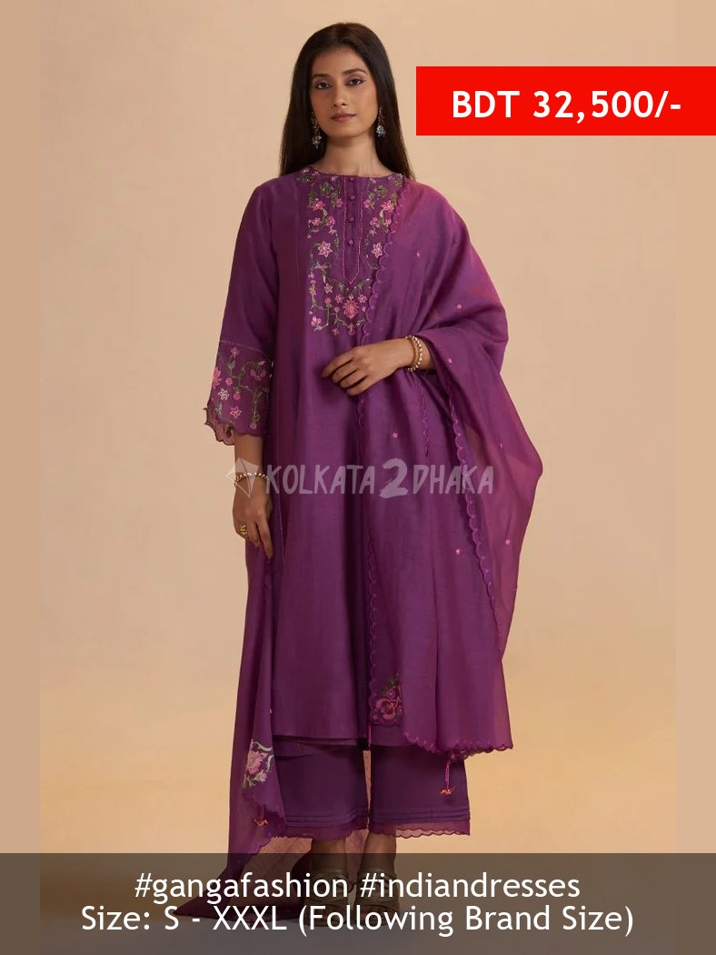 Ganga Fashion Eggplant Purple Festive Kurta Set