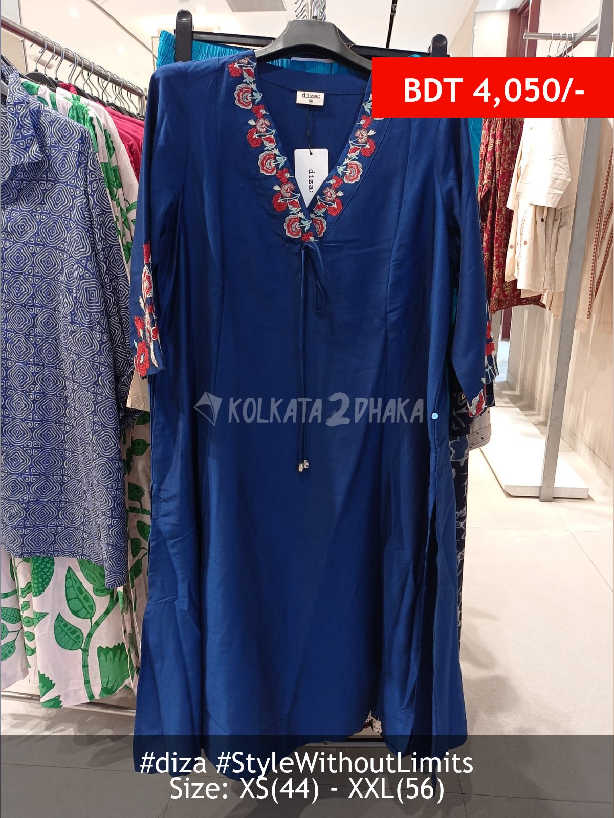 Diza Indigo kurta