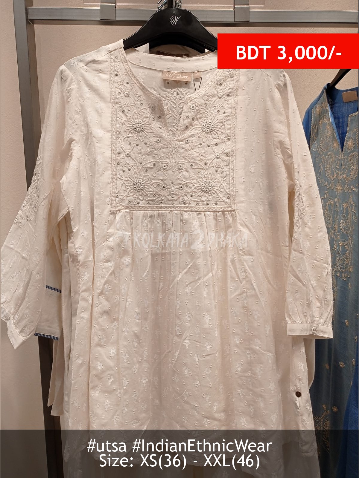 Utsa White tunic