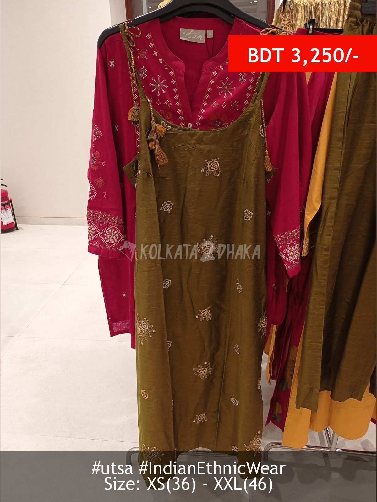 Utsa Mehedi Green Kurta