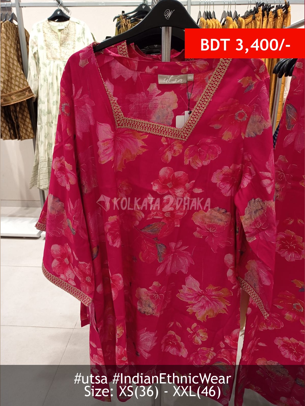Utsa Pink kurta