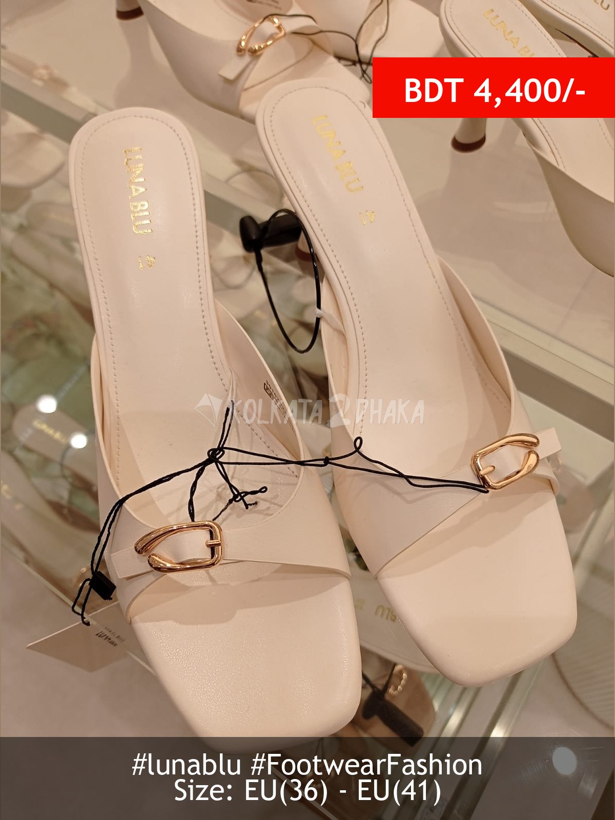 Lunablu white heels