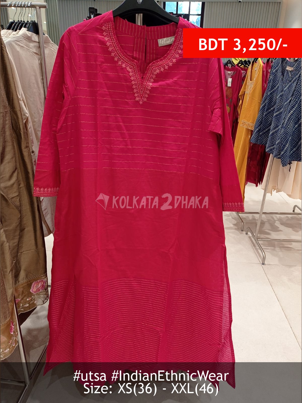 Utsa Pink Kurta