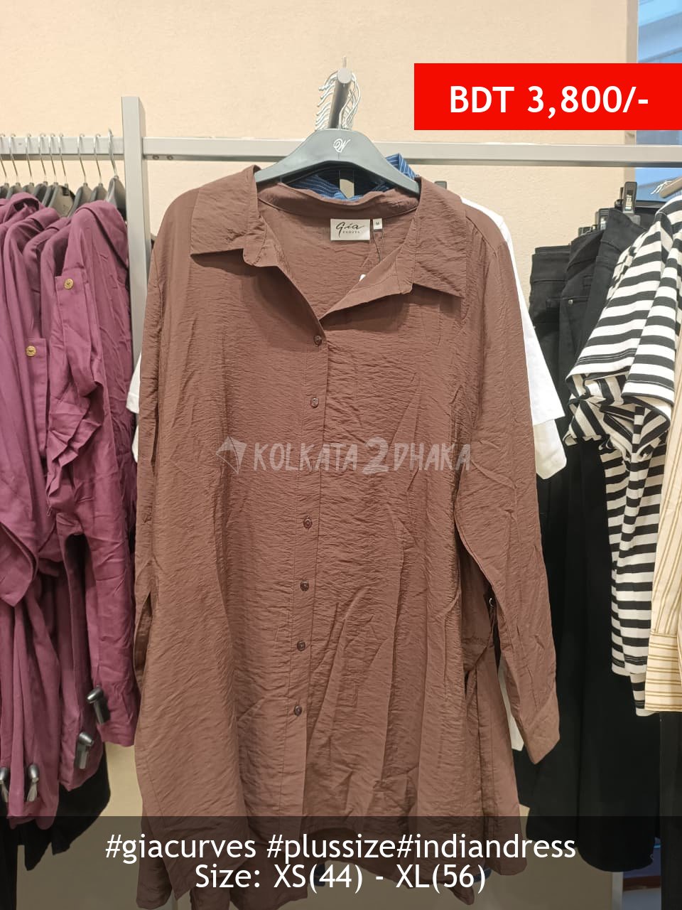 Gia Curves brown blouse