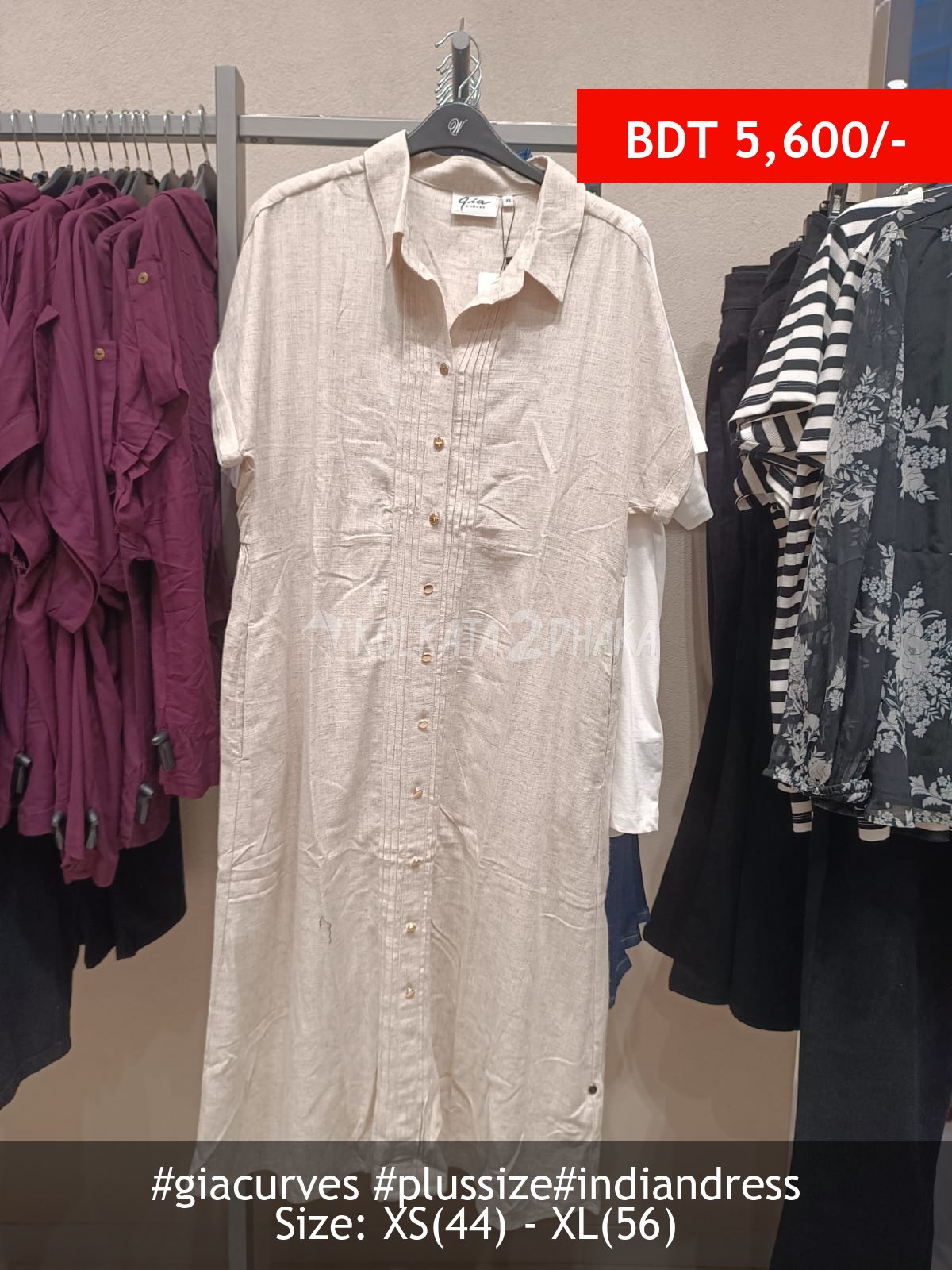 Gia Curves oatmel dress