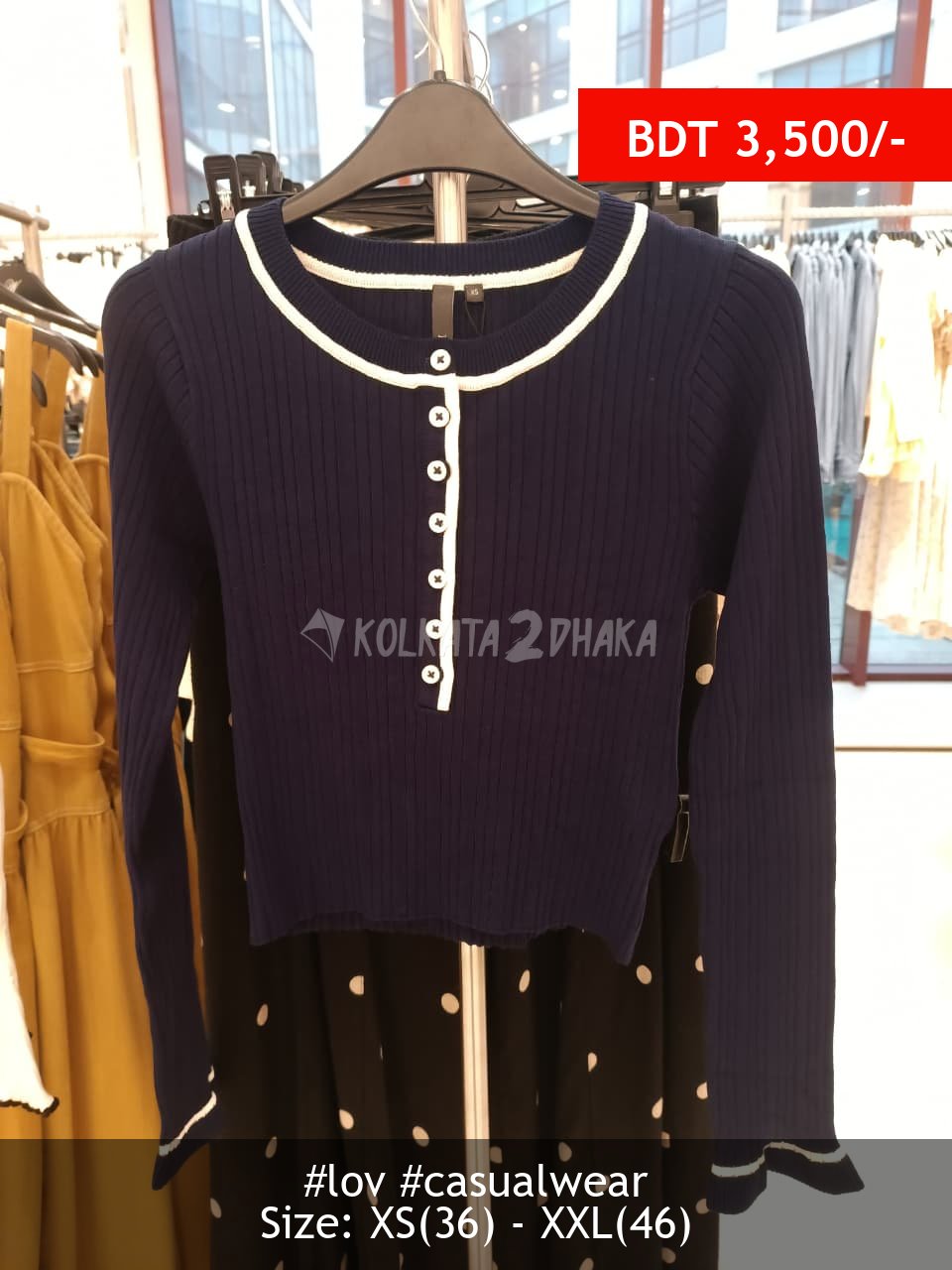 LOV navy top