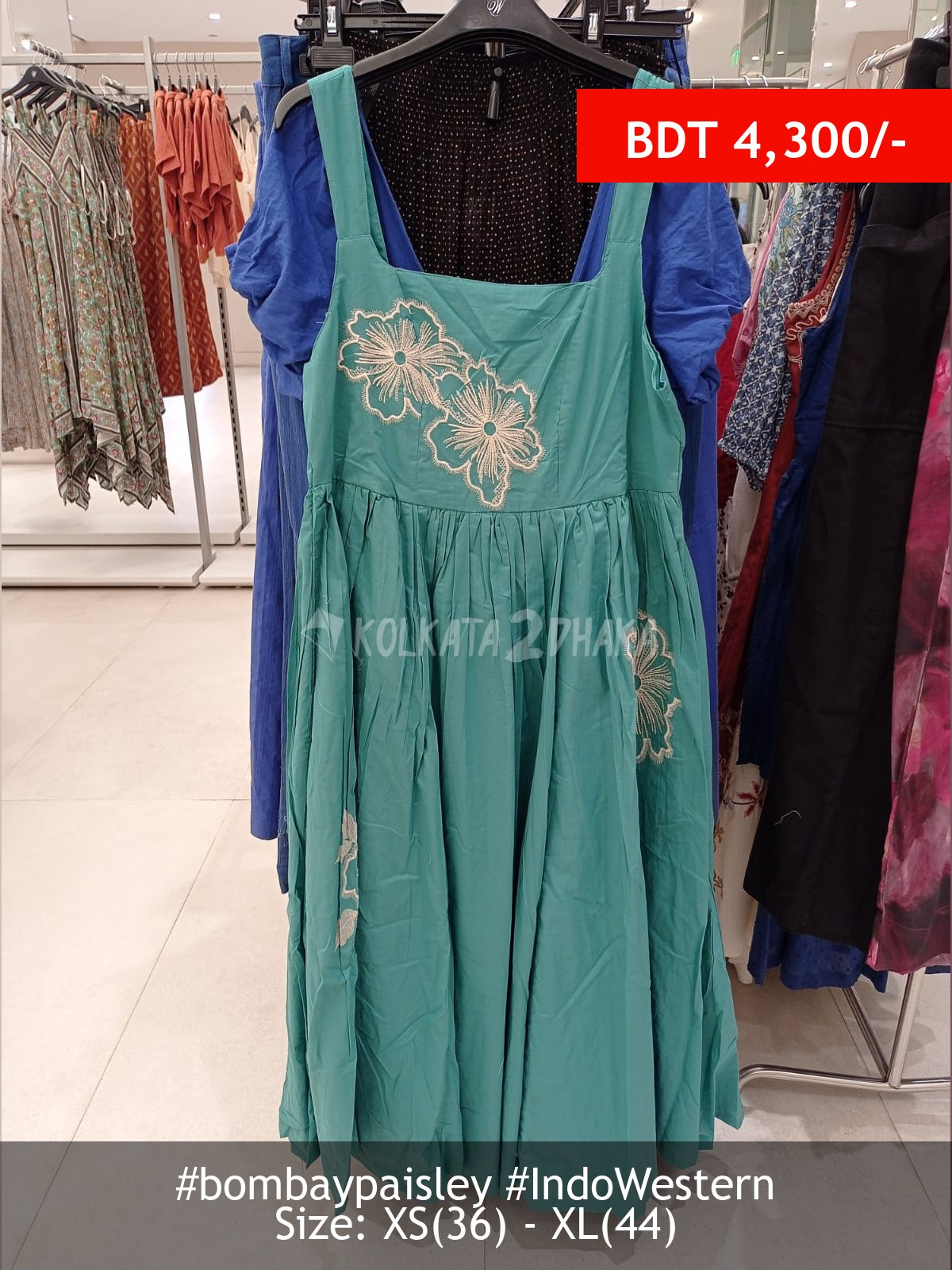 Bombay Paisley Teal dress