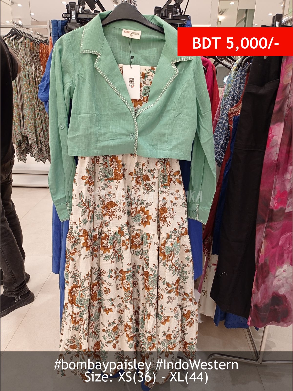 Bombay Paisley off white dress