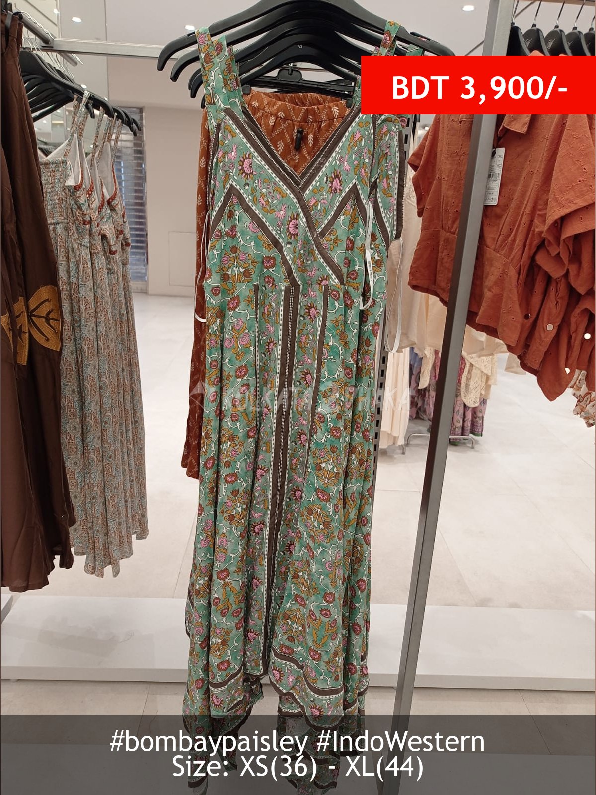 Bombay Paisley Teal dress