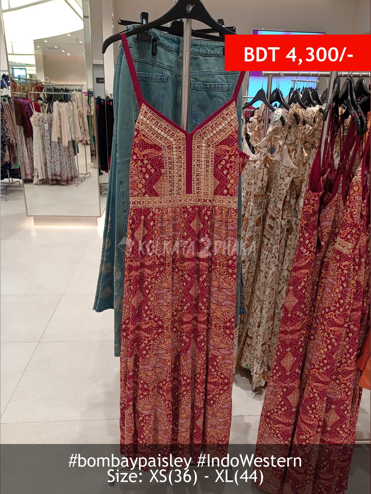 Bombay Paisley Red dress