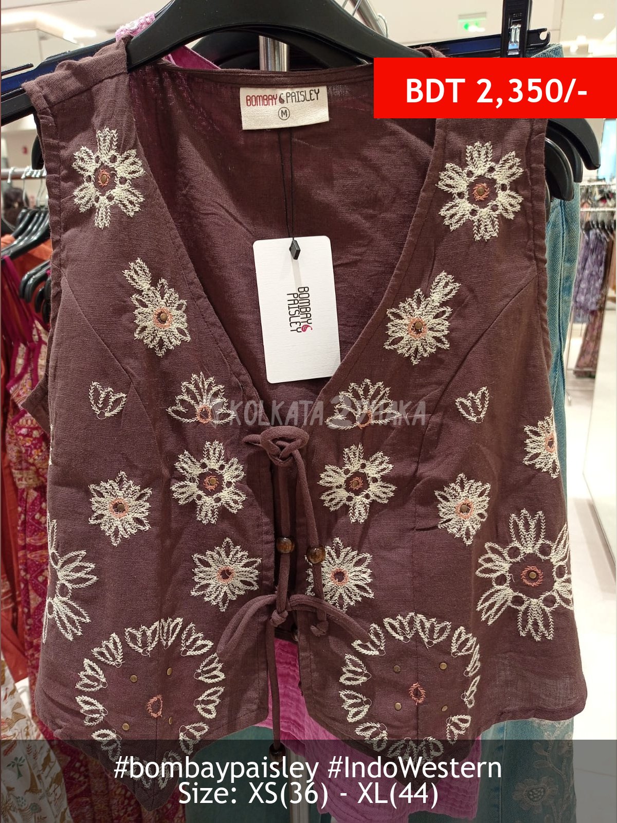 Bombay Paisley Brown top
