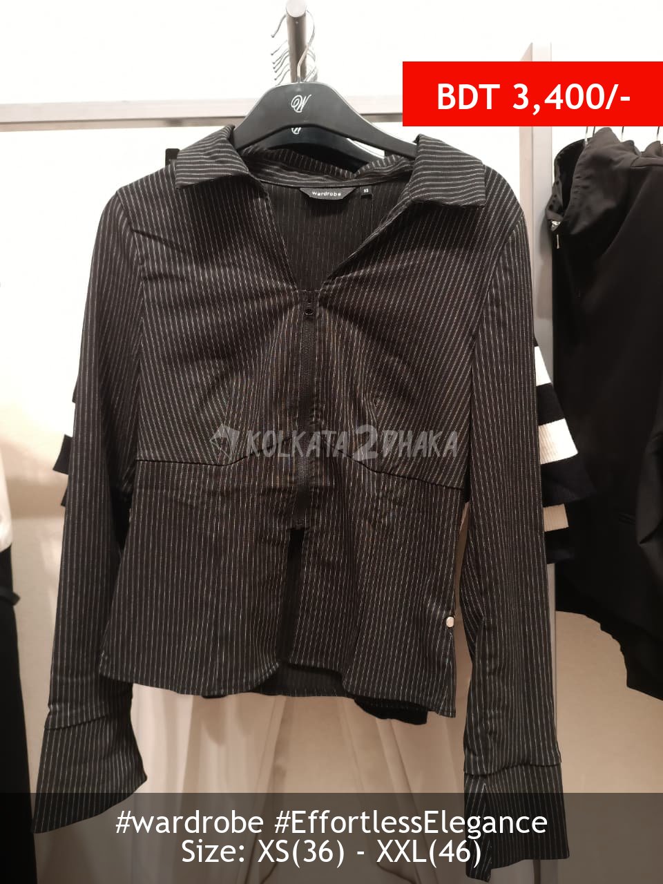 Wardrobe ivory black blouse