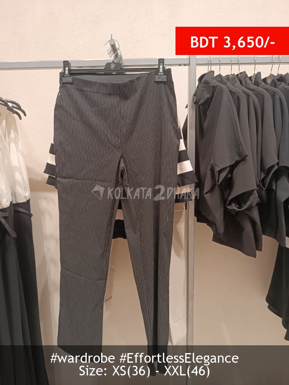 Wardrobe black ivory trouser