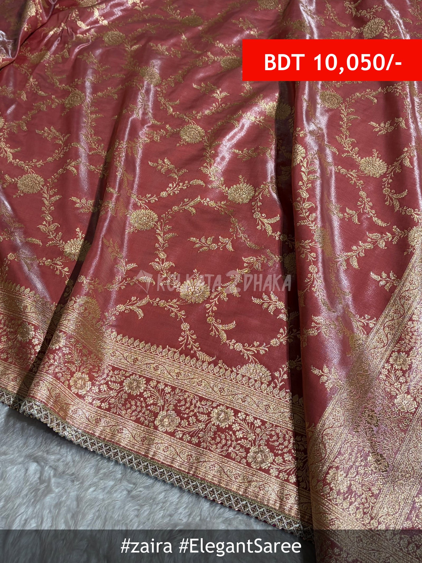 Zaira Peach Saree