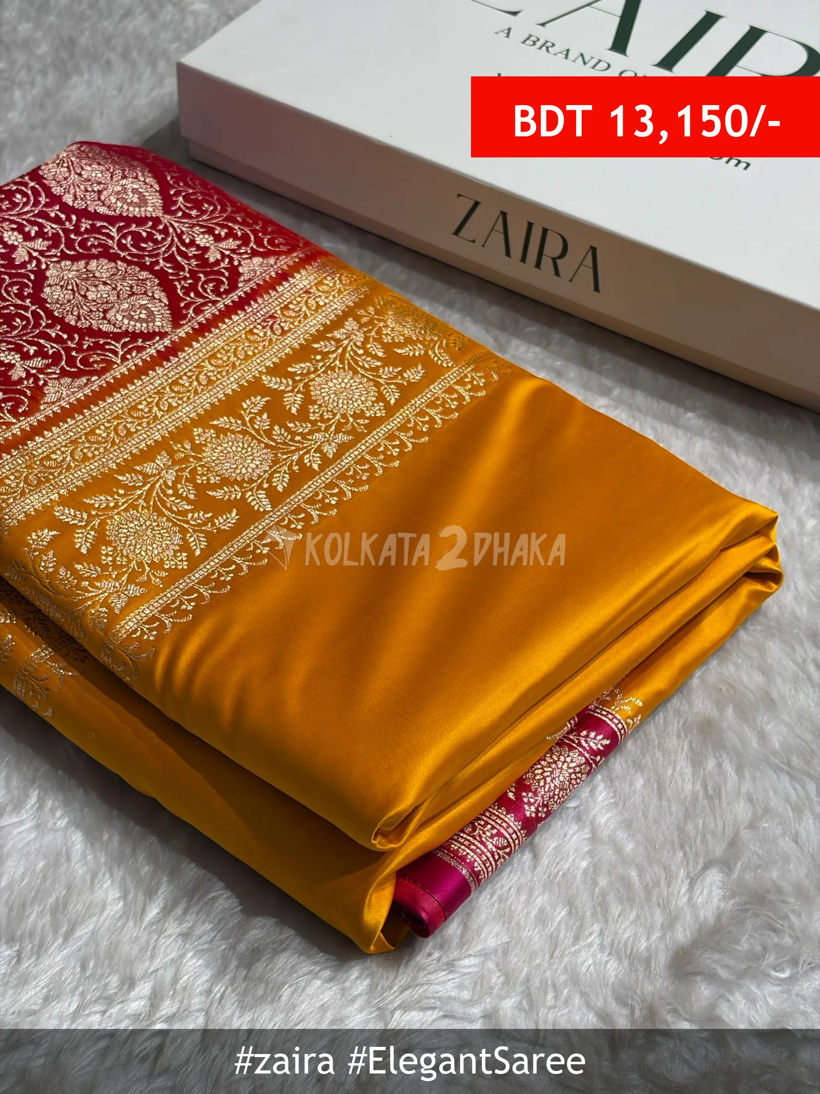 Zaira Mustard Saree