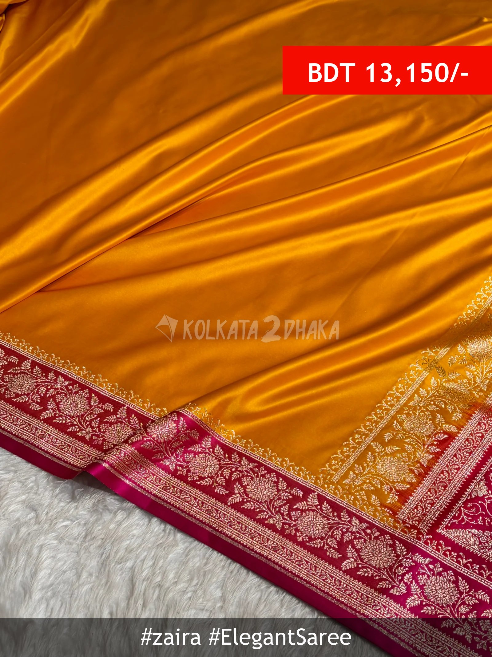 Zaira Mustard Saree