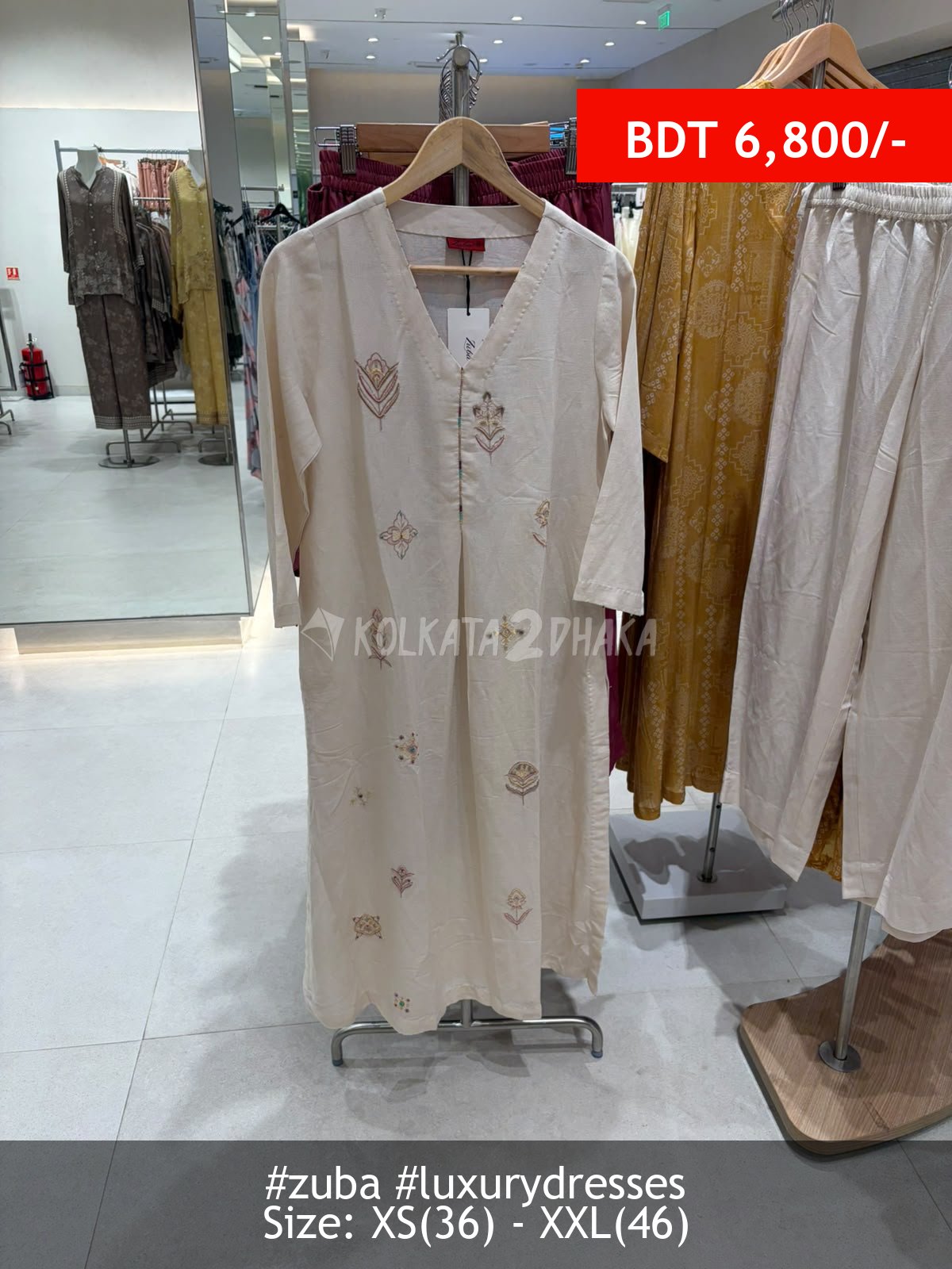Zuba off white kurta