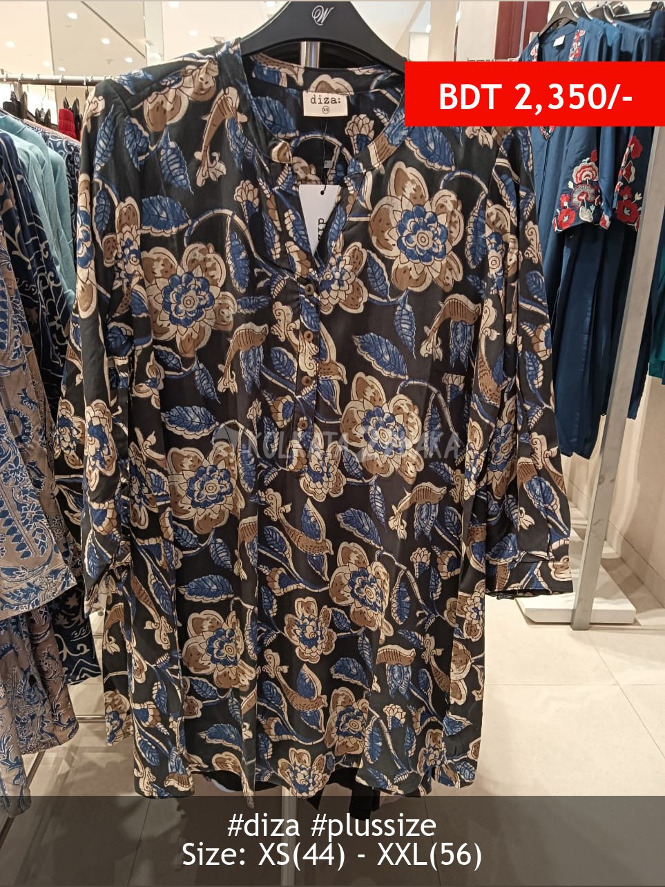 Diza Black kurta
