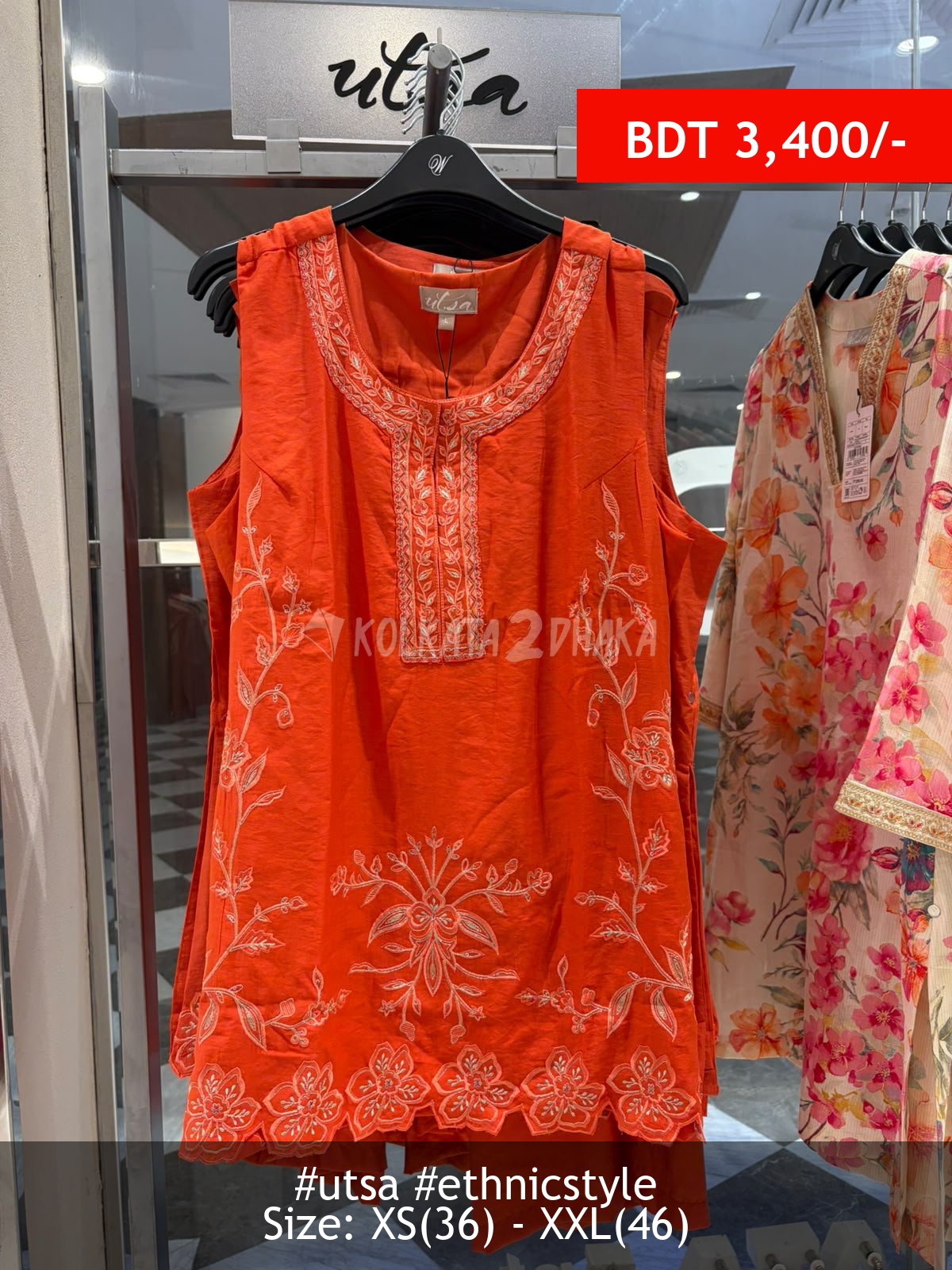 Utsa Orange kurta
