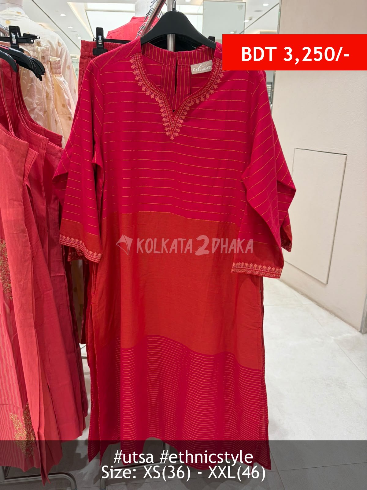 Utsa Red kurta