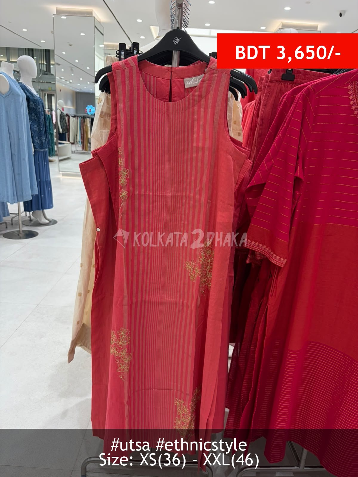 Utsa Coral kurta