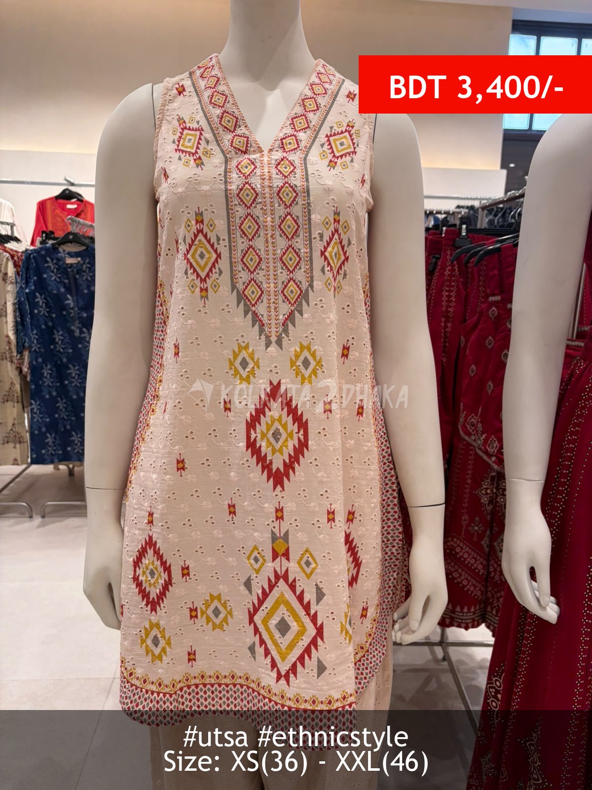 Utsa off white kurta