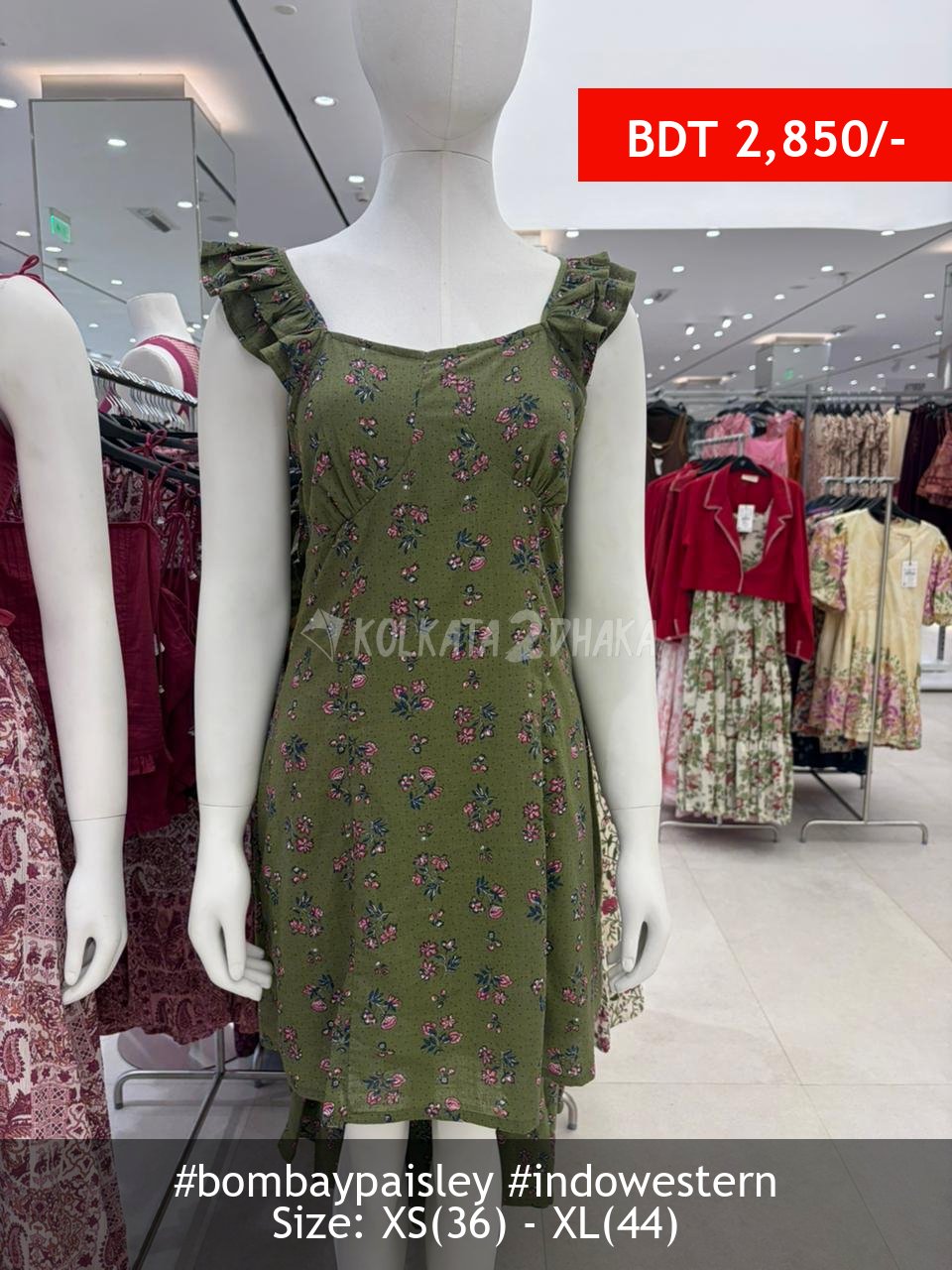 Bombay Paisley green dress