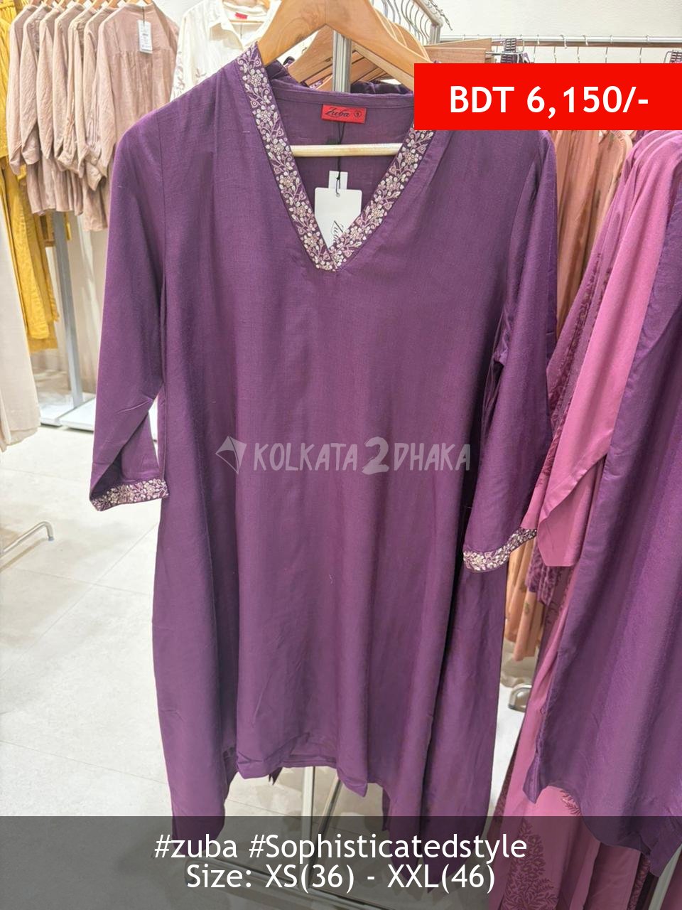 Zuba purple kurta