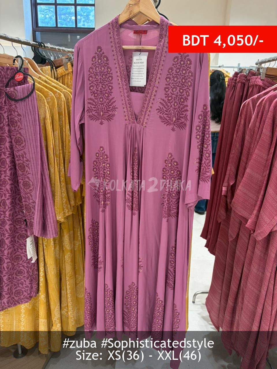 Zuba pink kurta