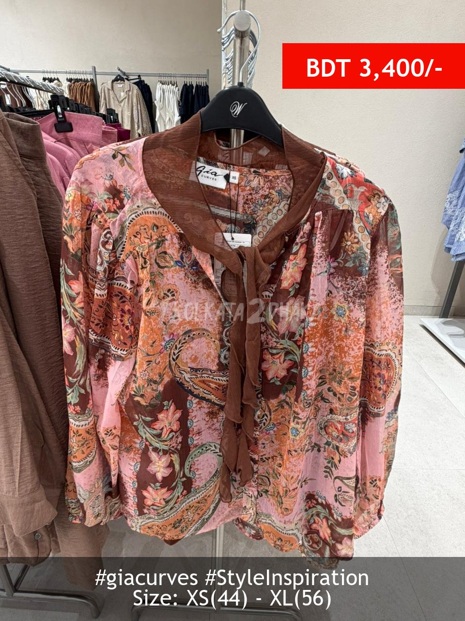 Gia Curves Pink Blouse