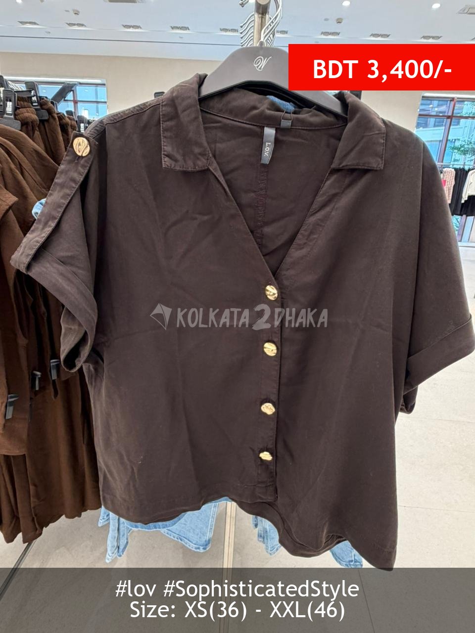 LOV Chocolate Blouse
