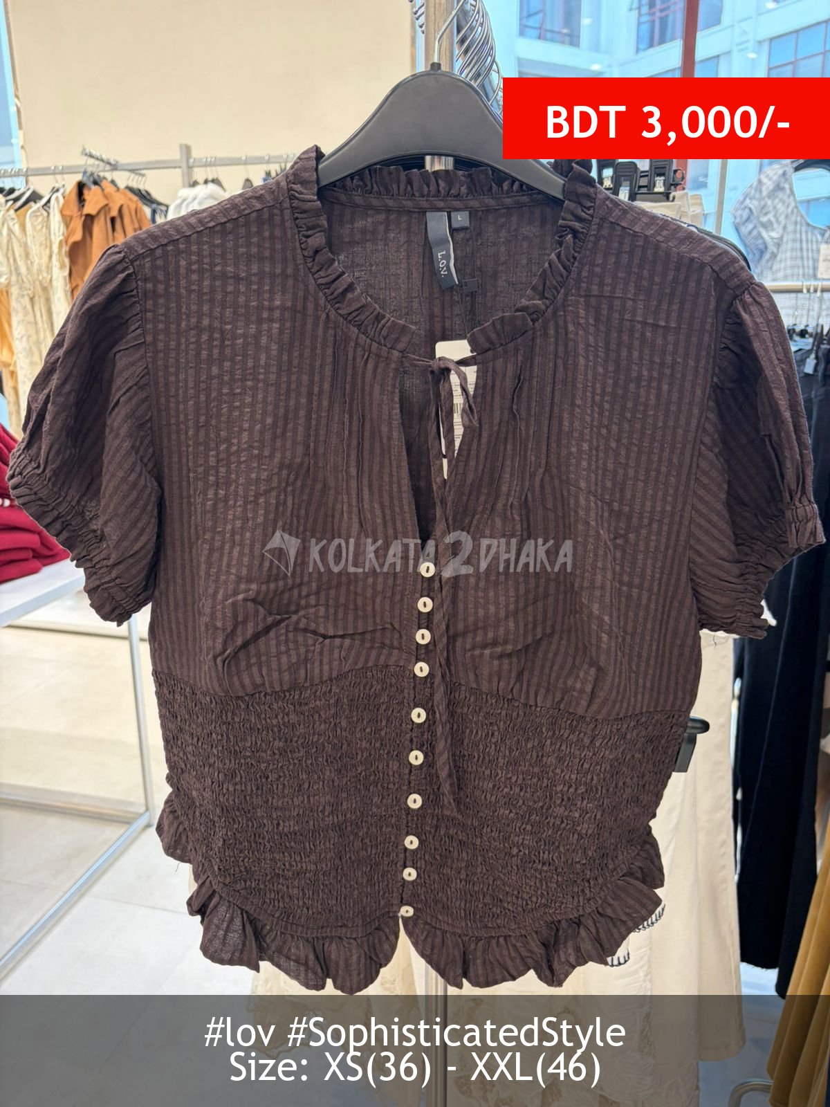LOV Chocolate Blouse