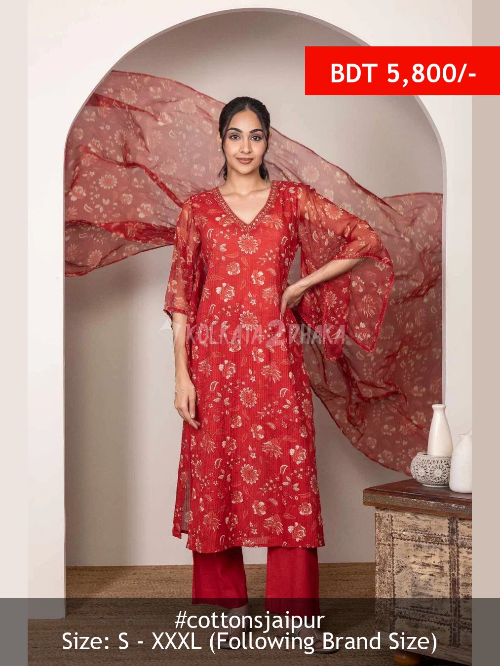 Cottons Jaipur Gulrukh Kurta