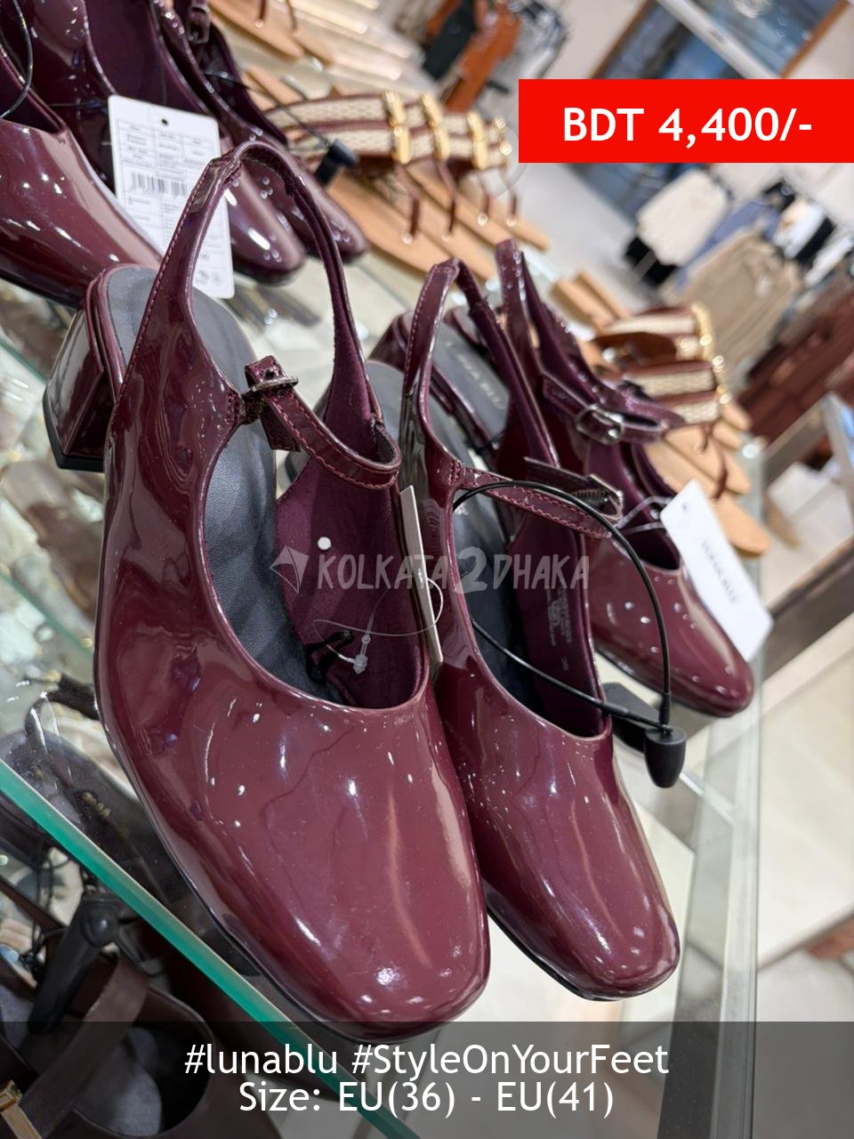 Lunablu Burgundy Heel