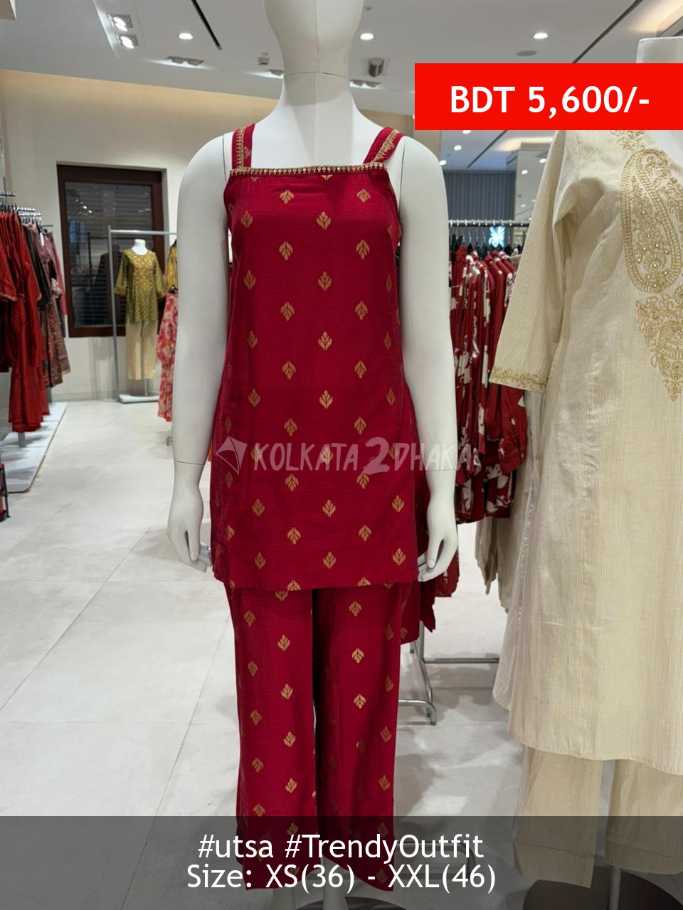 Utsa red tunicset