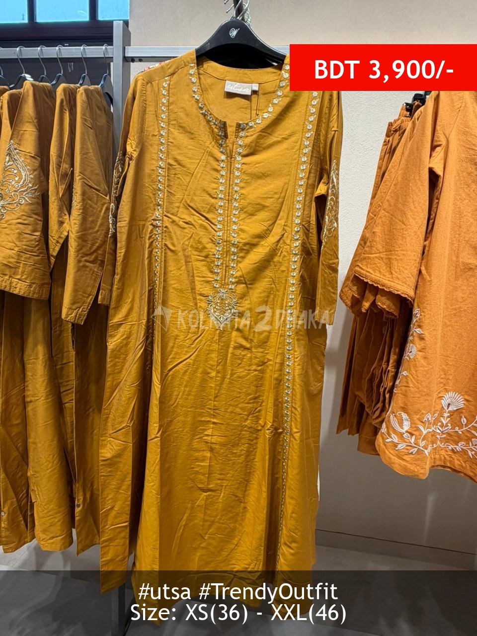 Utsa yellow kurta