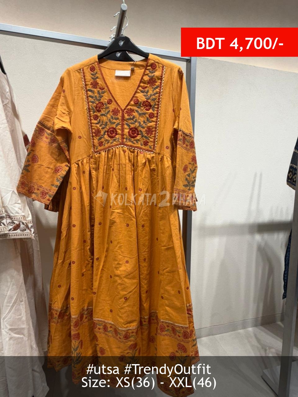 Utsa yellow kurta