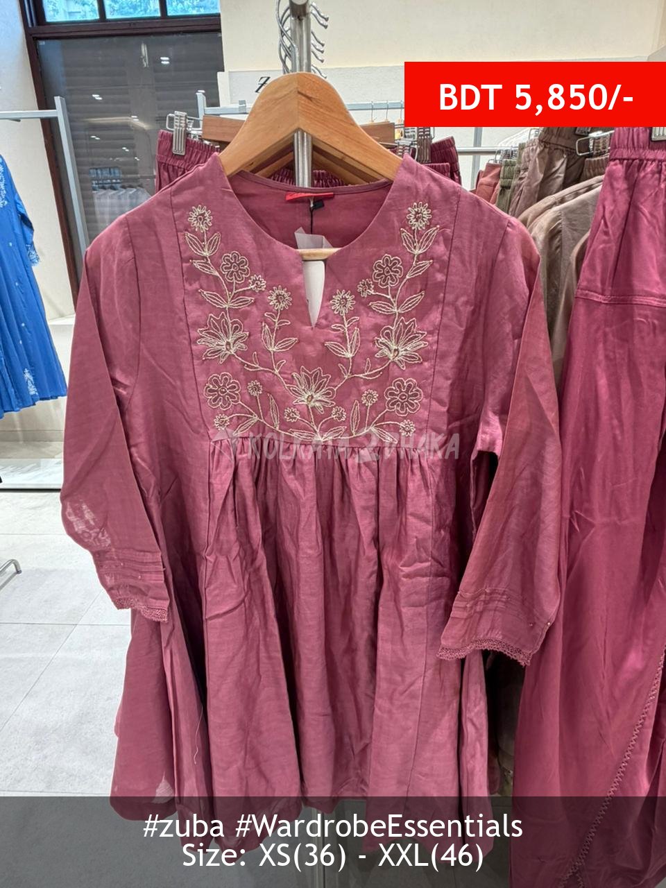Zuba pink kurta