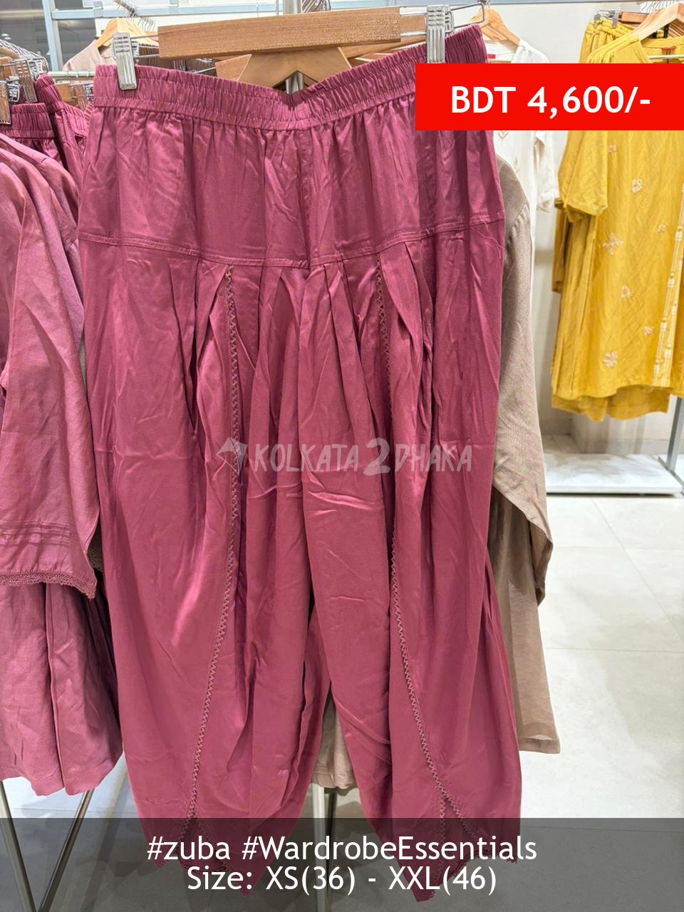 Zuba pink dhoti
