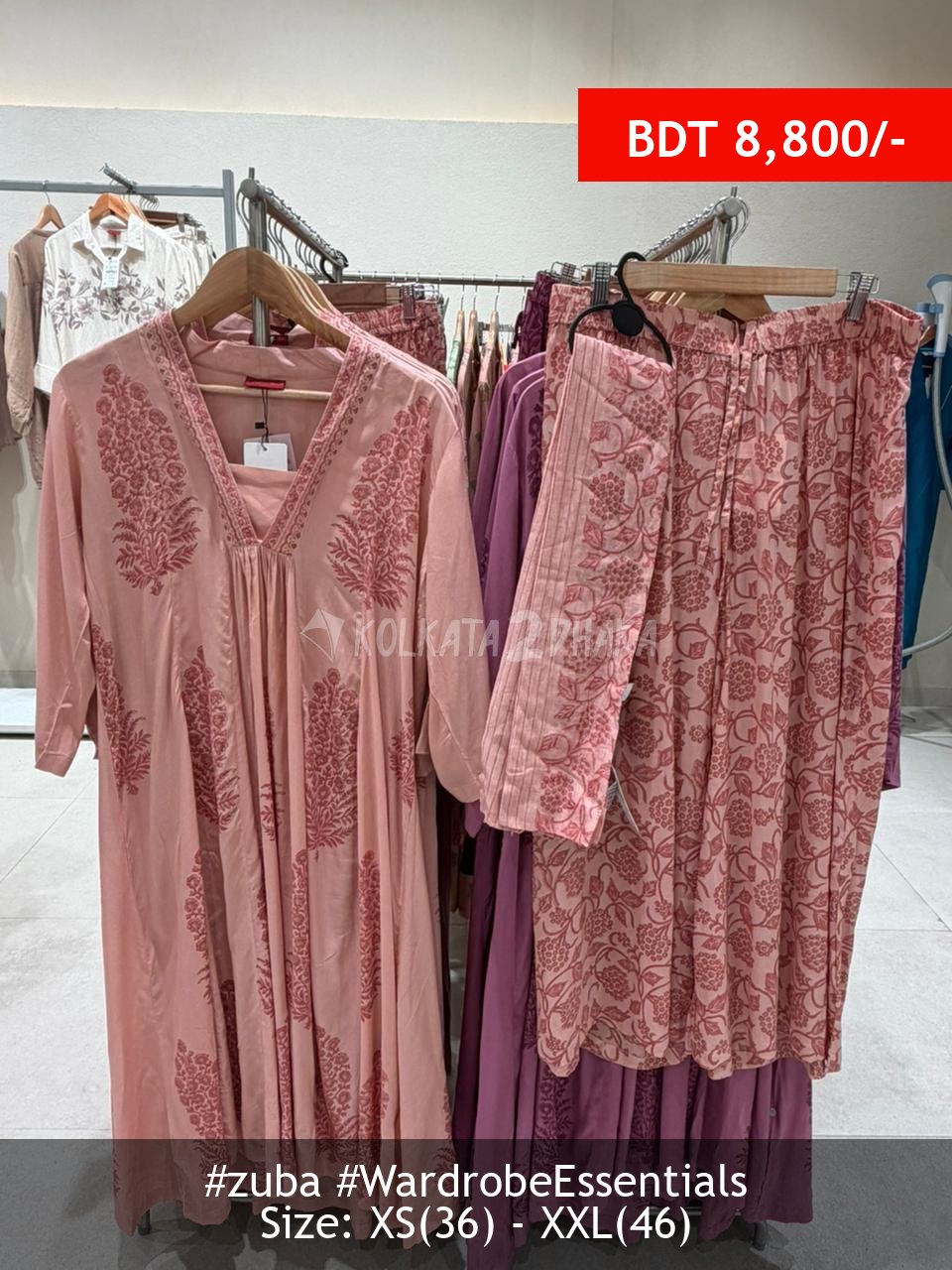 Zuba pink kurtaset
