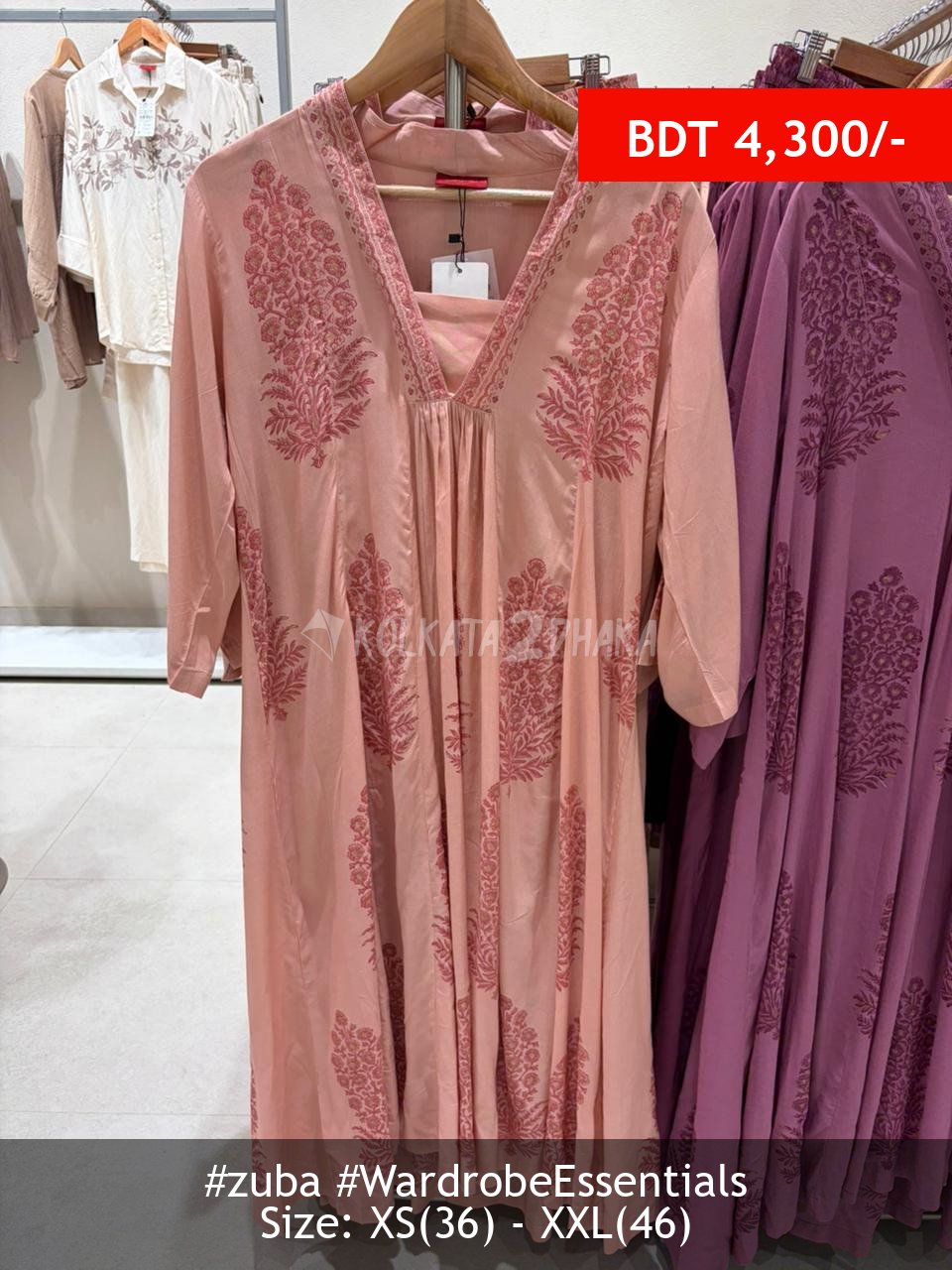 Zuba pink kurta