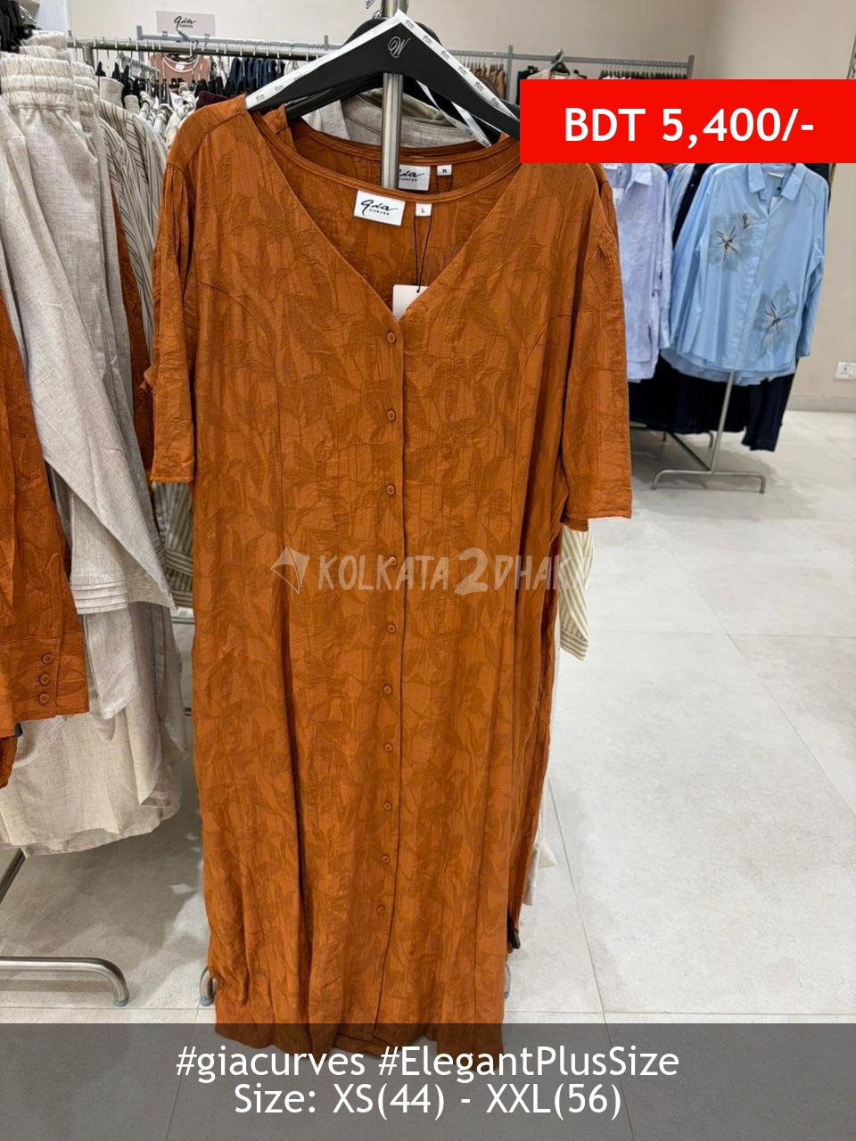 Gia Curves rust dress