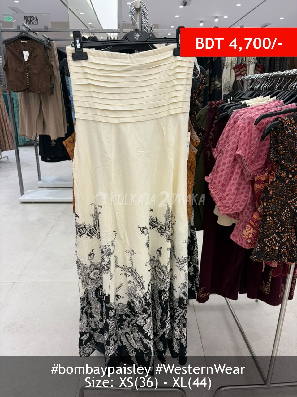 Bombay Paisley offwhite dress