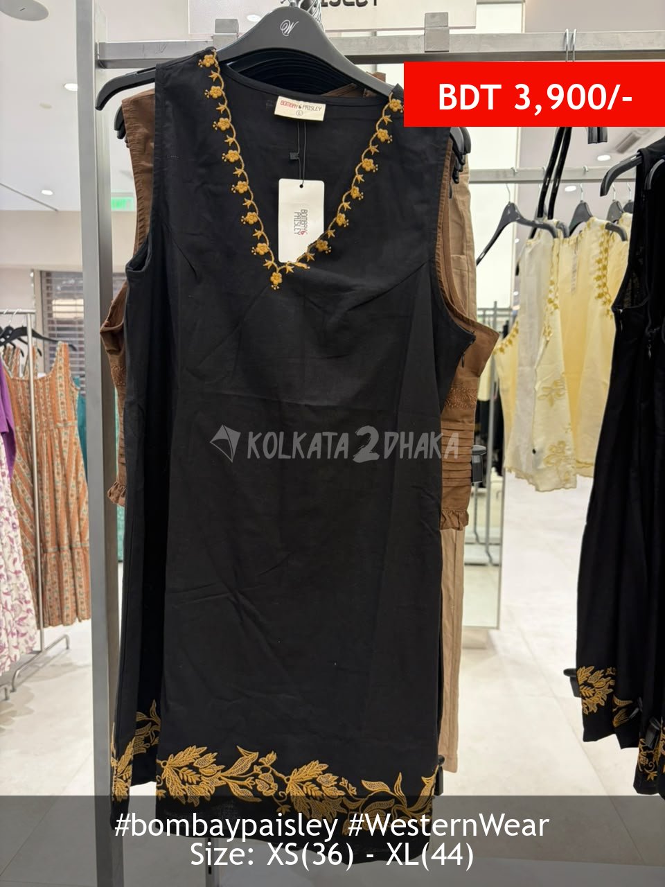 Bombay Paisley Black dress