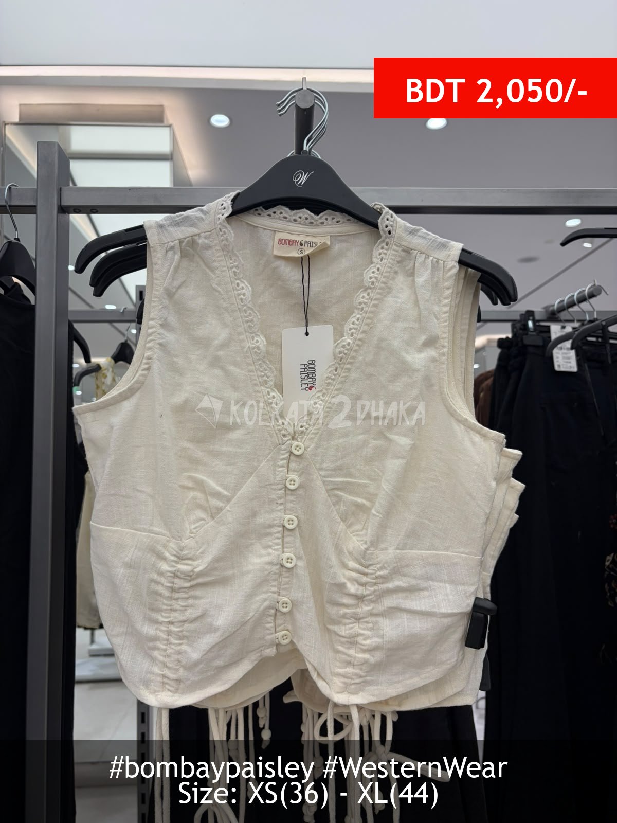Bombay Paisley white top