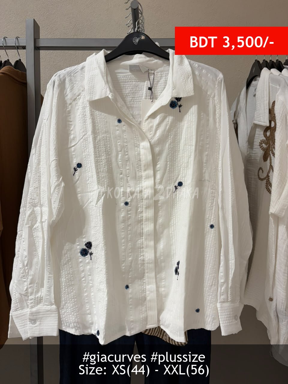 Gia Curves white shirt