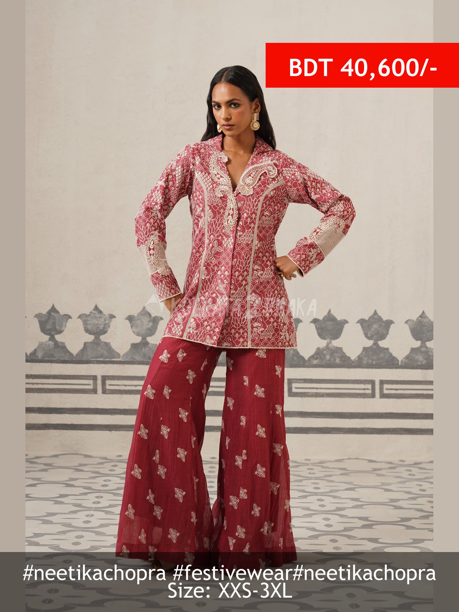 Neetika Chopra Snighdha Muslin Embroidered Matching Set