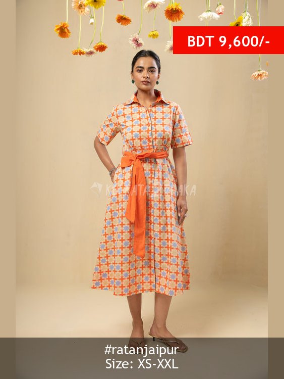 Ratan Jaipur Tie Waist Midi Dress