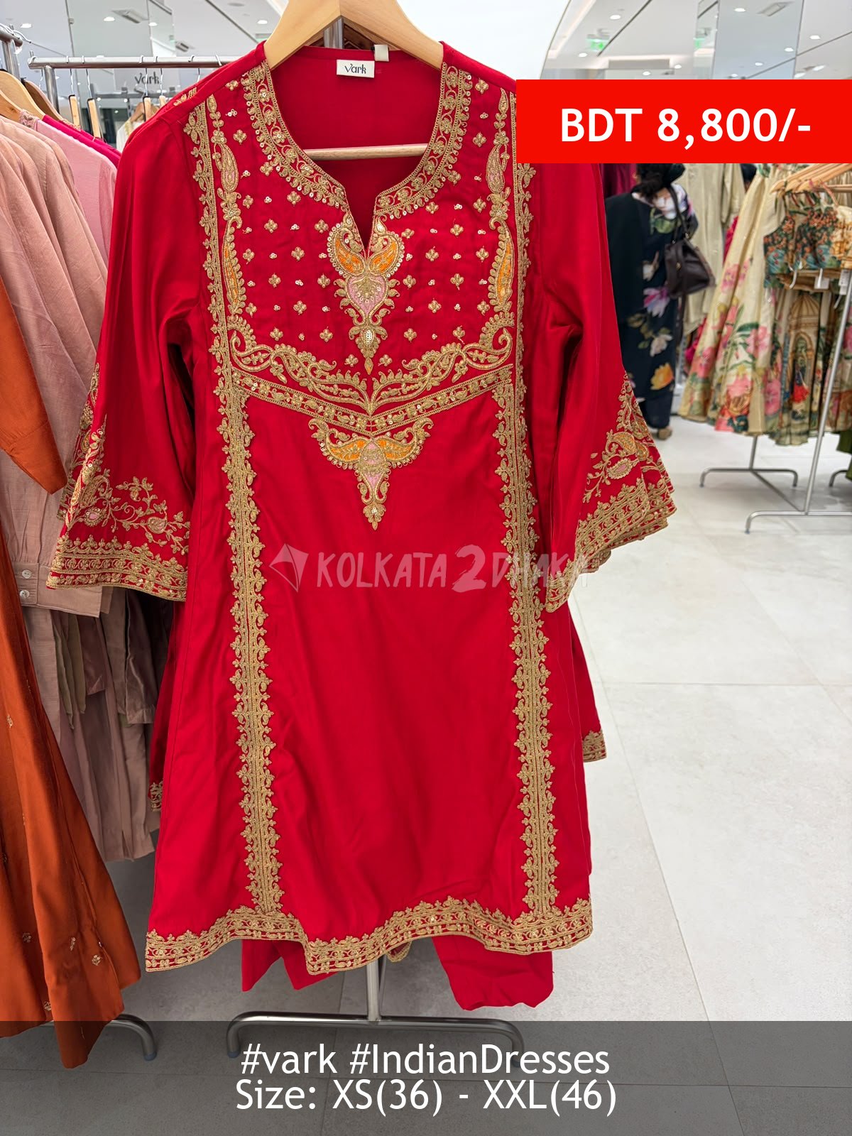 Vark Red Salwarsuits